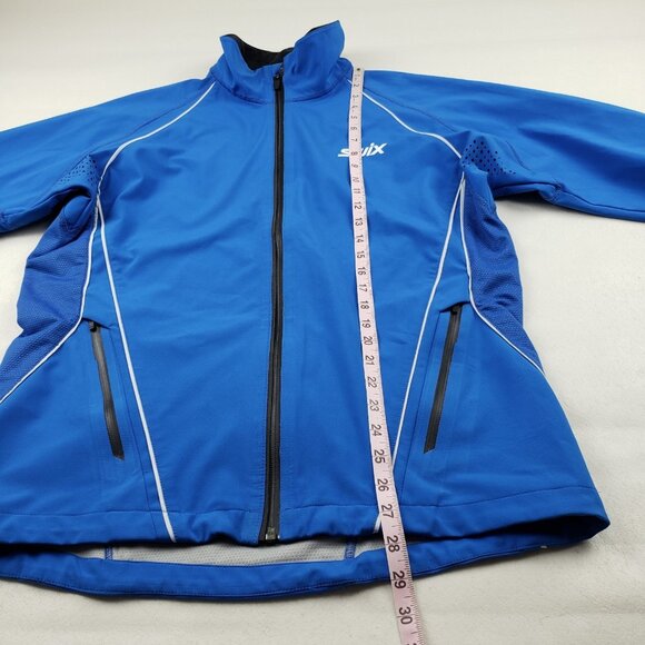 Swix Cross Country Ski Jacket Mens Large Blue Softshell Vented Winter Nordic XC - Picture 15 of 15